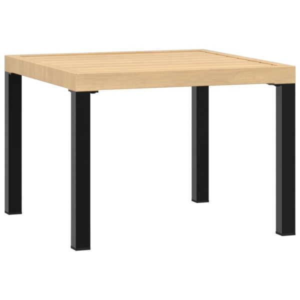 Mesa de centro p/ jardim 55x55x39.5 cm aço revestido a pó preto M 5