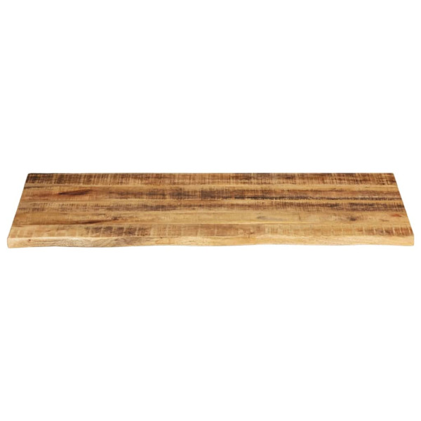 Tablero de mesa borde natural madera maciza mango 120x60x3.8 cm M 3