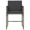 Sillones de jardín con cojines 4 uds ratán sintético gris 5