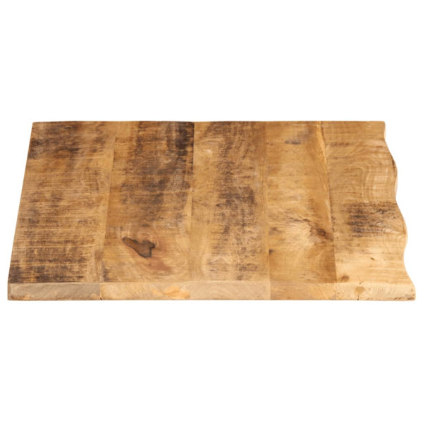 Tablero de mesa borde natural madera maciza mango 90x60x2.5 cm M 4
