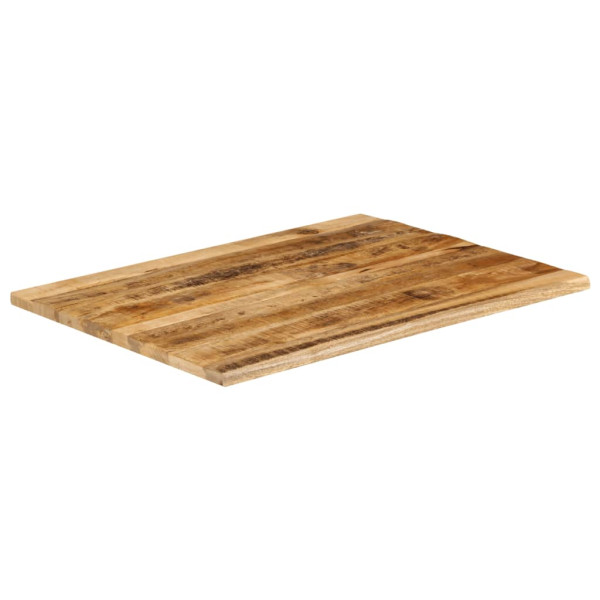 Tablero de mesa borde natural madera maciza mango 90x80x3.8 cm M 2