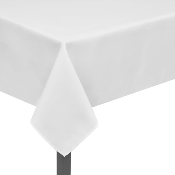 5 toalhas de mesa branco 250 x 130 cm M 2