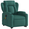 Sillón masaje eléctrico reclinable elevable tela verde oscuro 4
