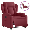 Sillón reclinable eléctrico tela rojo tinto 2