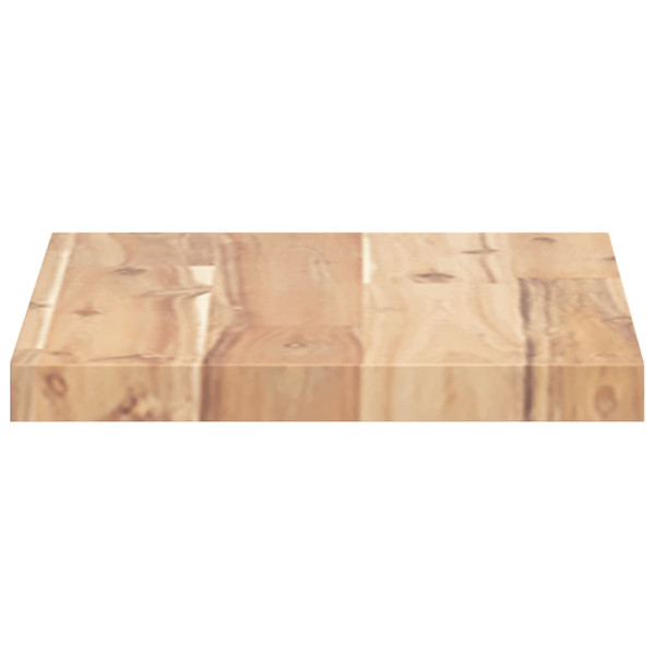 Estantes flotantes 2 uds madera acacia sin tratar 60x20x2 cm M 5
