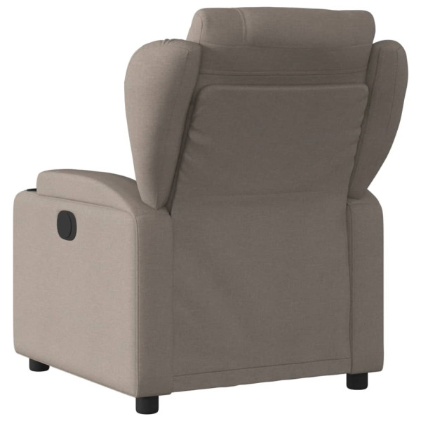 Sillón reclinable de tela gris taupe M 3