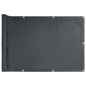 Pantalla de privacidad de jardín PVC gris antracita 300x90 cm H