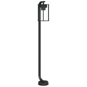 Lámpara de suelo de exterior acero inoxidable negro 100 cm H