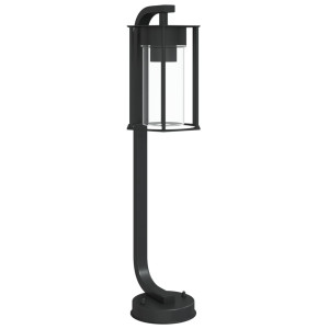 Lámpara de suelo de exterior acero inoxidable negro 60 cm H