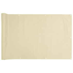 Pantalla de privacidad de jardín PVC crema 300x120 cm H
