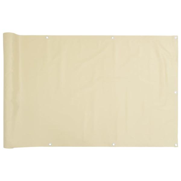 Tela de privacidade para varanda 1000x120 cm PVC creme M 2