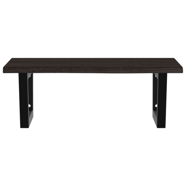 Estante de lavabo de pared de acero y madera maciza de roble M 4