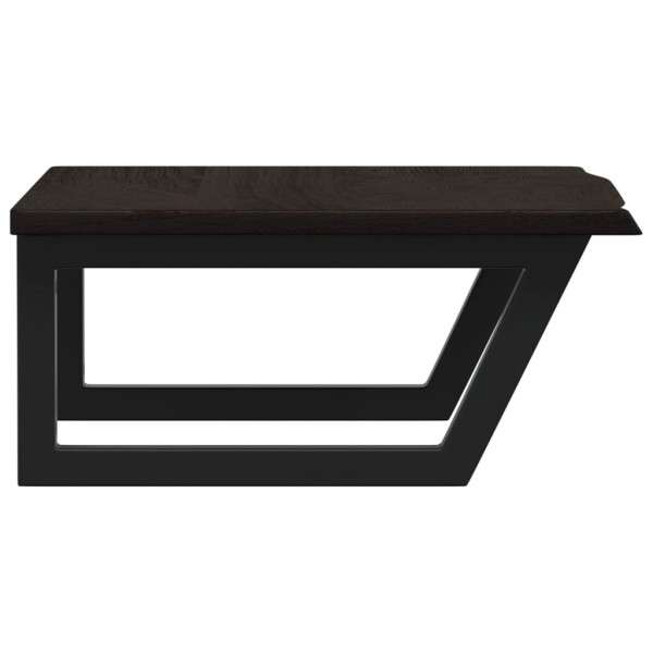 Estante de lavabo de pared de acero y madera maciza de roble M 5