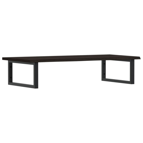 Estante de lavabo de pared de acero y madera maciza de roble M 2