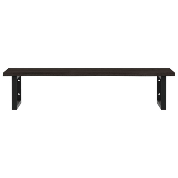 Estante de lavabo de pared de acero y madera maciza de roble M 4