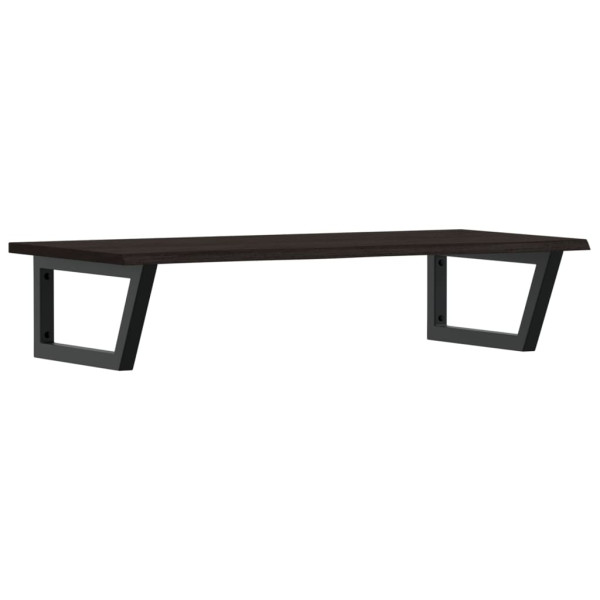 Estante de lavabo de pared de acero y madera maciza de roble M 2