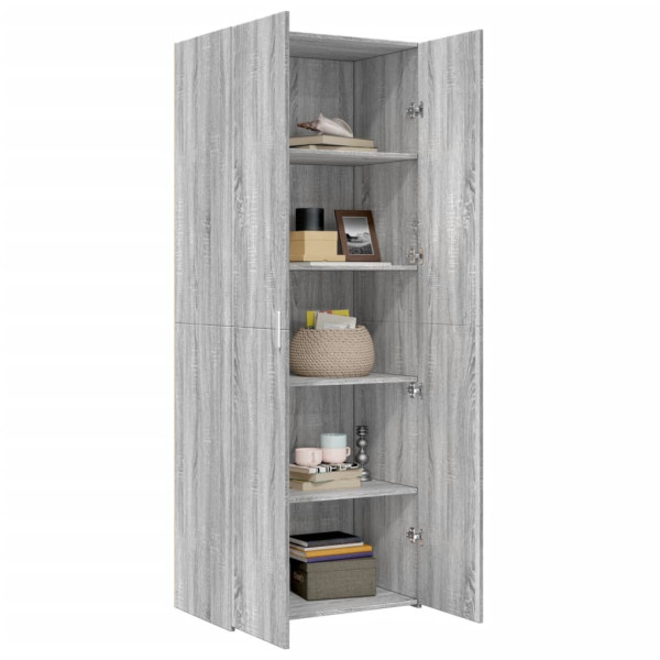 Aparador alto madera de ingeniería gris Sonoma 70x42.5x185 cm M 3