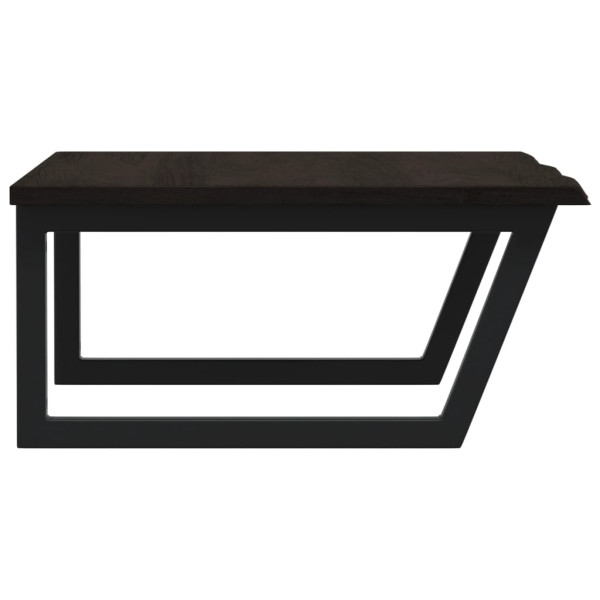 Estante de lavabo de pared de acero y madera maciza de roble M 5