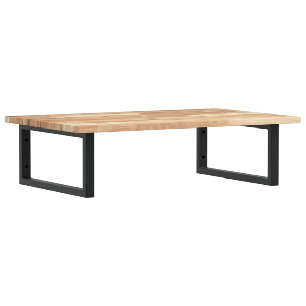 Estante de lavabo de pared acero y madera maciza de acacia M 2