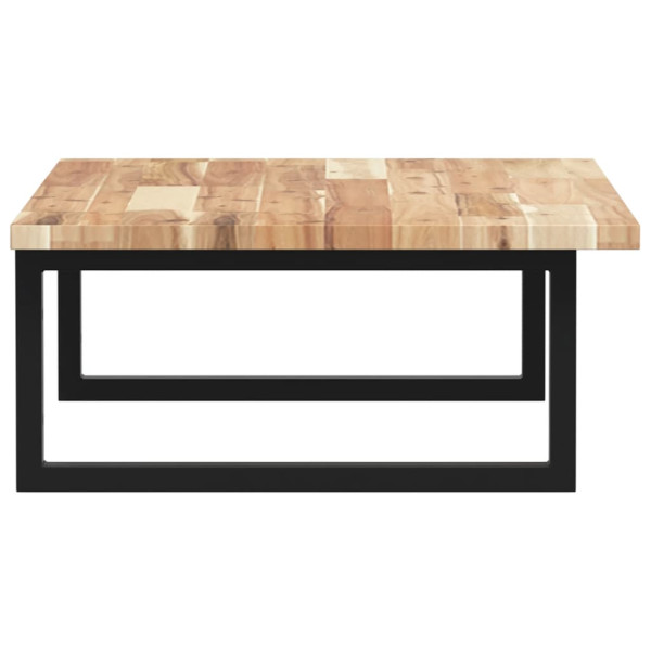 Estante de lavabo de pared acero y madera maciza de acacia M 5