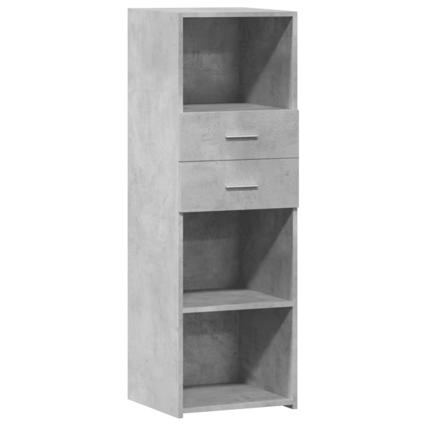 Aparador alto madera de ingeniería gris hormigón 40x42.5x124 cm M 2
