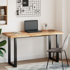 Tablero escritorio madera maciza acacia sin tratar 120x60x4 cm H