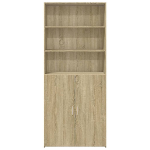 Aparador de madera de ingeniería roble Sonoma 80x42.5x185 cm M 4