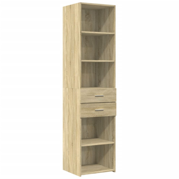 Aparador de madera de ingeniería roble Sonoma 45x42.5x185 cm M 2