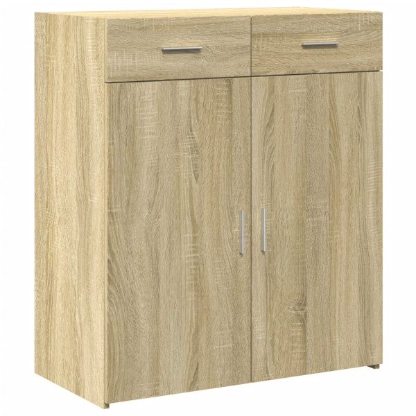 Aparador de madera contrachapada roble Sonoma 80x42.5x93 cm M 2