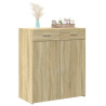 Aparador de madera contrachapada roble Sonoma 80x42.5x93 cm 3