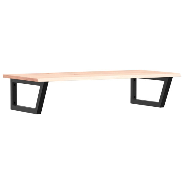 Estante de lavabo de pared de acero y madera maciza de roble M 2