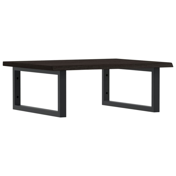 Prateleira de parede p/ lavatório aço/madeira carvalho maciça M 2