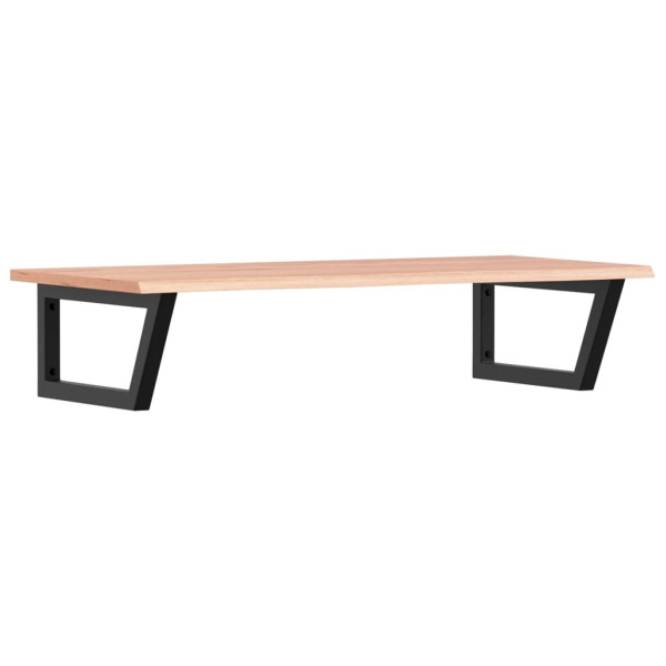 Estante de lavabo de pared de acero y madera maciza de roble M 2