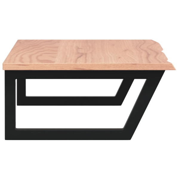 Estante de lavabo de pared de acero y madera maciza de roble M 5