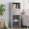 Aparador alto madera de ingeniería gris Sonoma 45x42.5x124 cm 1