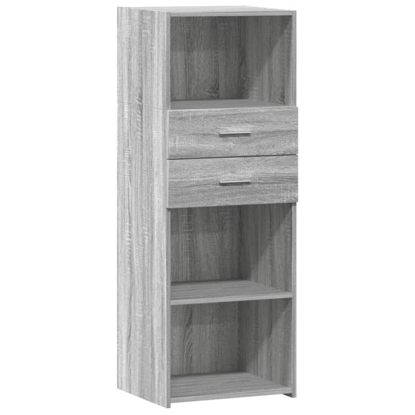Aparador alto madera de ingeniería gris Sonoma 45x42.5x124 cm M 2