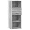 Aparador alto madera de ingeniería gris Sonoma 45x42.5x124 cm 2