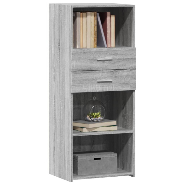 Aparador alto madera de ingeniería gris Sonoma 50x42.5x124 cm M 3