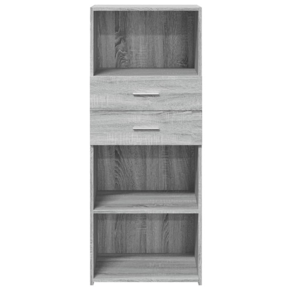 Aparador alto madera de ingeniería gris Sonoma 50x42.5x124 cm M 4