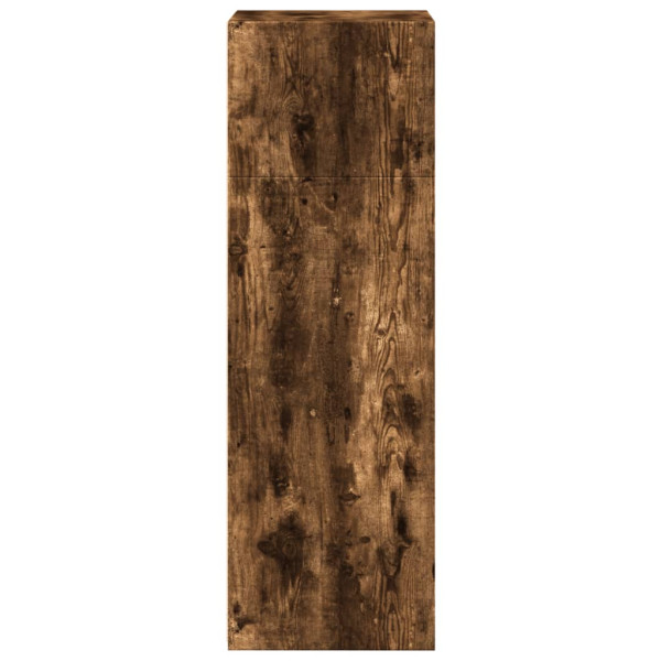 Aparador alto madera de ingeniería roble ahumado 50x41x124 cm M 5