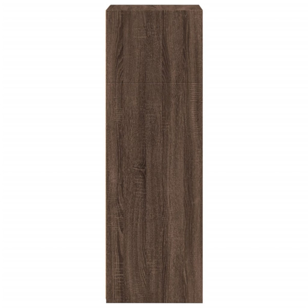 Aparador alto madera de ingeniería marrón roble 50x41x124 cm M 5