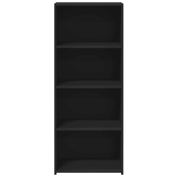 Aparador alto madera de ingeniería negro 50x41x124 cm M 4