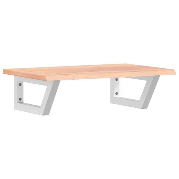 Estante de lavabo de pared de acero y madera maciza de roble M 2