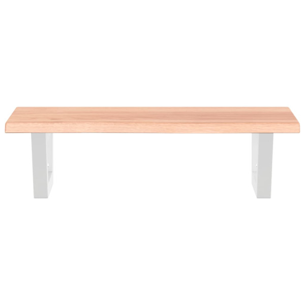 Estante de lavabo de pared de acero y madera maciza de roble M 4