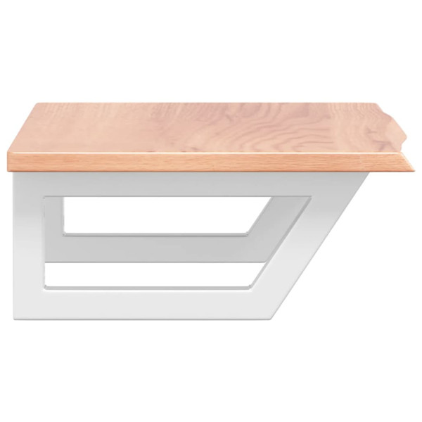 Prateleira de parede p/ lavatório aço/madeira carvalho maciça M 5