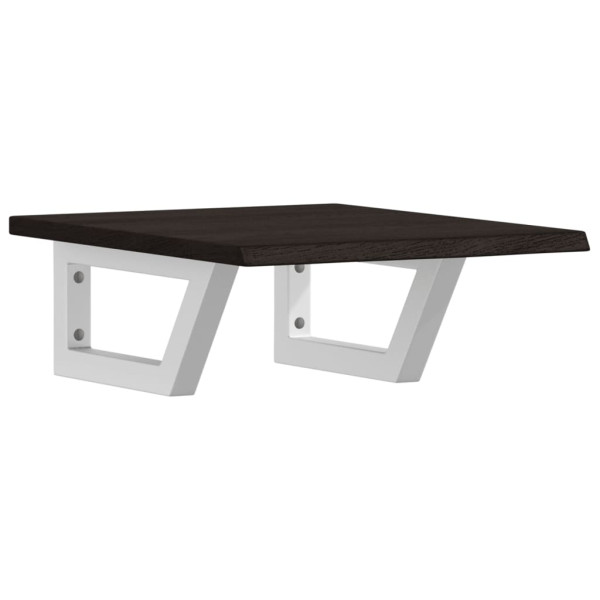 Prateleira de parede p/ lavatório aço/madeira carvalho maciça M 2