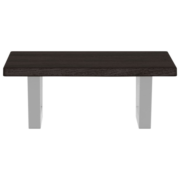 Estante de lavabo de pared de acero y madera maciza de roble M 4