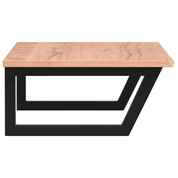 Estante de lavabo de pared de acero y madera maciza de roble M 5