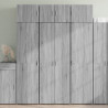 Aparador alto madera de ingeniería gris Sonoma 70x42.5x185 cm 1