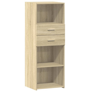 Aparador alto madera de ingeniería roble Sonoma 45x42.5x124 cm H